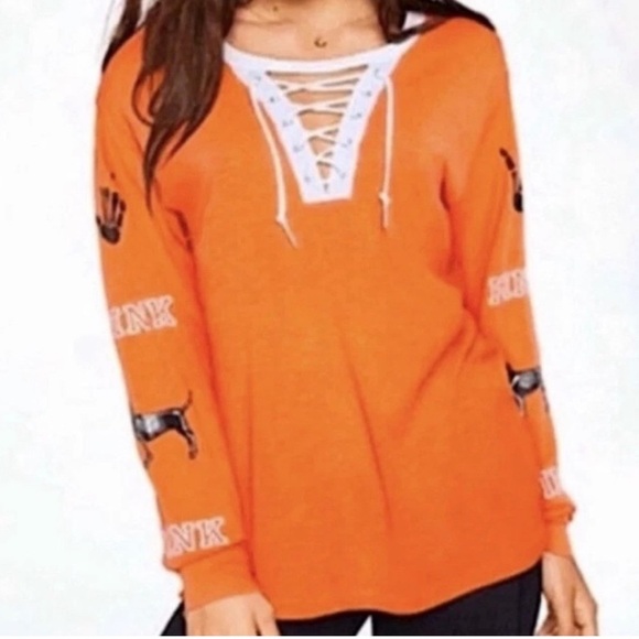 PINK Victoria’s Secret Here For The Boos Long Sleeve Top Size Small - Picture 15 of 16